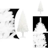 vidaXL Albero di Natale artificiale aghi naturali Bianco 210 cm - Alberi di Natale