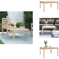 vidaXL Tavolo da giardino 82,5x82,5x45 cm in legno di pino massiccio - Tavoli da giardino
