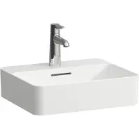 Laufen VAL vasque, 3 trous pour robinet, avec trop-plein, 450x380mm, H8122800001081, H8122800001081