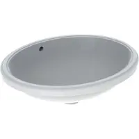 Geberit VariForm lavabo à encastrer ovale, 500x400mm, sans trou pour robinet, avec trop-plein, 500.753.00.2, 500.753.00.2