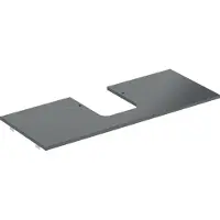 Geberit ONE Plaque de lavabo, découpe au centre, pour lavabo à poser en forme de coupe, grès, 120x2x47cm, 505.105.00.2, 505.105.00.2