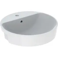 Geberit VariForm Demi lavabo rond, 500mm, avec trou pour robinet, avec trop-plein, 500.782.00.2, 500.782.00.2
