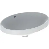 Geberit VariForm lavabo encastré ovale, 550x400mm, sans trou pour robinet, avec trop-plein, 500.717.00.2, 500.717.00.2