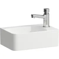 Laufen VAL lave-mains, 1 trou de robinetterie à droite, sans trop-plein, 340x220mm, H8152807571141, H8152807571141