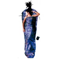 Cocoon MummyLiner Silk Sacco a pelo da viaggio (241 x 90/56 cm, blu/grigio/nero)