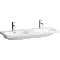 Laufen LUA lavabo double, sans trou pour robinet, sans trop-plein, 1200x460mm, H8140810001421, H8140810001421