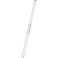MUNK Günzburger Steigtechnik Aluminium Schiebeleiter 2-teilig mit Standard-Traverse 2x18 Sprossen