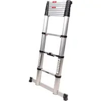 Stier Scala telescopica Premium 3,2 m 11 pioli, scala a gradini, scala pieghevole, scala a sfilo, alluminio di alta qualità, portata 150 kg, scala multiuso, antiscivolo, robusta