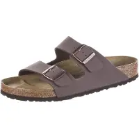Birkenstock - Sandali in pelle di suede sintetica - Arizona Birkibuc Regular Mocha per Uomo - Taglia 44 - Marrone