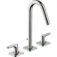 Hansgrohe AXOR Citterio M mitigeur lavabo 3 trous 160 avec béqu'illes, rosaces et garniture de vidage, 34133000, 34133000