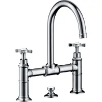 Hansgrohe AXOR Montreux mitigeur lavabo 2 poignées 220, vidage escamotable, 16510000, 16510000