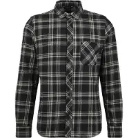Heber Peak CeltisHe. Flannel Shirt Camicia Uomo (M, grigio/nero)