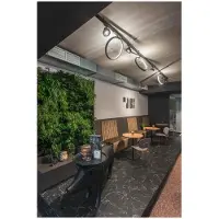 SLV Faretto di design Kalu per sistema a binario trifase, Variante: Ø 120 x 180 mm, 75 W, nero