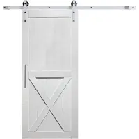 HOME DELUXE - Porta scorrevole in legno SHIVA - legno di pino - 205 x 105 cm, incl. binario di scorrimento e rotelle I Porta in legno porta piana porta interna