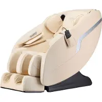 HOME DELUXE - Poltrona massaggiante KELSO Beige - incl. funzione a gravità zero, Bluetooth e riscaldamento I Poltrona massaggiante Poltrona relax con funzione calore