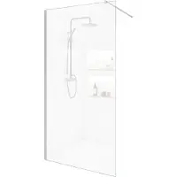 HOME DELUXE - Cabina doccia - BAKI - larghezza: 140 cm, vetro trasparente, telaio in alluminio - vetro temperato di sicurezza da 10 mm I Walk in shower, cabina doccia, porta doccia