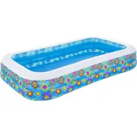 Bestway Piscina Gonfiabile Rettangolare Tipo Acquario 305x183x56 Cm
