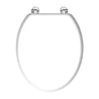 Schutte Sedile WC WHITE, coperchio WC con anima in legno, coperchio WC bianco 84000