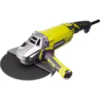 Ryobi - 2000W 230mm Angle Grinder - 180? Handle - Shockproof Case + Case. 230mm Metal Disc & Service Key - EAG2000RS