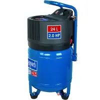 Scheppach Compressore d'aria verticale HC24V con maniglia di trasporto | serbatoio da 24L | 1500W | 10 bar | 180L/min | senza olio e a bassa manutenzione | manometro incluso