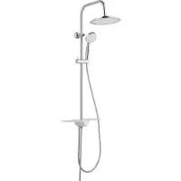 Schutte Set doccia AQUASTAR SCHÜTTE, sistema doccia con doccia a pioggia e mensola, cromo/bianco