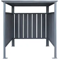 Westmann garage per biciclette e rifugio per fumatori in metallo antracite 203x180x210 cm