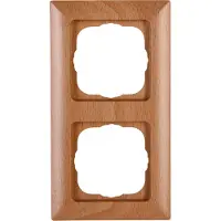 Kopp MILANO faggio Cornice di copertura per interruttore a 2 canali