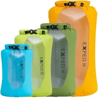Exped - Confezione da 4 borse stoccaggio impermeabili - Drybag Versa Clear Set - Giallo