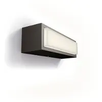 Philips Lampada da parete Stratosphere 3,8 W, Lampada da esterno da parete, Antracite, Metallo, IP44, Terrazza, Giardino, I
