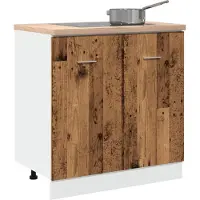 vidaXL Base lavello Lyon effetto legno antico 80x46x81,5 cm Materiale a base di legno
