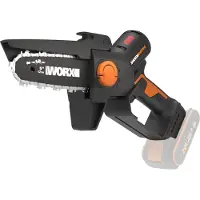 WORX Motosega da potatura a batteria 20V, barra guida da 12 cm (batteria non inclusa)