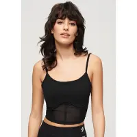 Superdry per donna. W6011833A Corsetto tecnico sportivo nero (S), Homewear, Cotone, Multisport