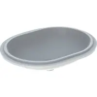 Geberit VariForm lavabo à encastrer elliptique, 550x400mm, sans trou pour robinetterie, sans trop-plein, 500.759.00.2, 500.759.00.2