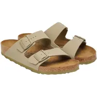 Birkenstock per uomo. 1027704 Sandali in Pelle Arizona (Vestibilità Regolare) verde kaki (45), Basso, Nessuno, Casual
