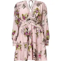 AllSaints Xanthe Ls Mini Dress Adena Soft Pink Taglia: 6 | Abiti Mini Outlet | Donna | Rosa