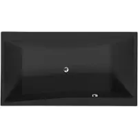 Polysan QUEST vasca rettangolare 180x100x49cm, nero opaco