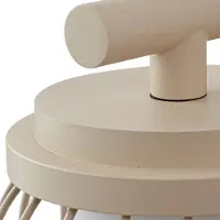 LUCANDE Applique da esterno Chandan, 30 cm, beige, con sensore, IP44