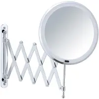Wenko specchio cosmetico telescopico da parete specchio per il trucco con illuminazione a LED bagno