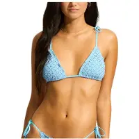 Seafolly Women's Day Dreamer Brazillian Tie Side Parte inferiore bikini Donna (36, blu)