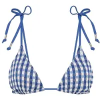 Seafolly Women's Bella Slide Tri Parte superiore bikini Donna (40, blu)