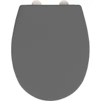 Wenko WC SEAT VORNO Sedile per WC a chiusura morbida sedile per WC grigio Duroplast