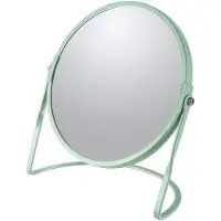 Spirella specchio per il trucco specchio cosmetico specchio da bagno "Akira" ingrandimento 5x - verde opaco