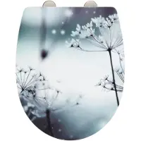 Wenko WC SEAT POLAR Sedile per WC con chiusura morbida Coperchio per WC Sedili per WC Flowers Winter