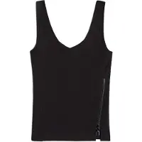 G-Star Asymmetrical Zip Slim Tank Top Dk Black Taglia: XS | Canottiere Outlet | Donna | Nero