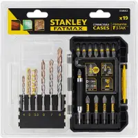 Stanley Set di punte da muratura e bit Fatmax 19 pezzi, STA88554-XJ