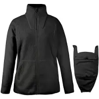 Mamalila Women's Fleece-Tragejacke Basel Giacca in pile Donna (M, nero)