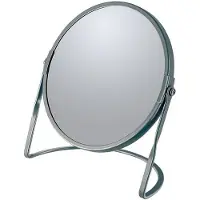 Spirella specchio per il trucco specchio cosmetico specchio da bagno "Akira" ingrandimento 5 volte - grigio opaco