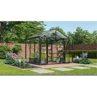 Pergart Serra Vitavia Zeus Comfort 6200 vetro e policarbonato 258 x 242 cm nero incl. telaio a pavimento