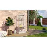 Pergart Serra da balcone "Polis" di Vitavia, realizzata in alluminio anodizzato, con vetro temperato di 4 mm e base in acciaio