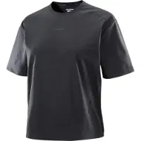 Salomon Women's Trackline S/S Tee Maglia funzionale Donna (XL, grigio/nero)